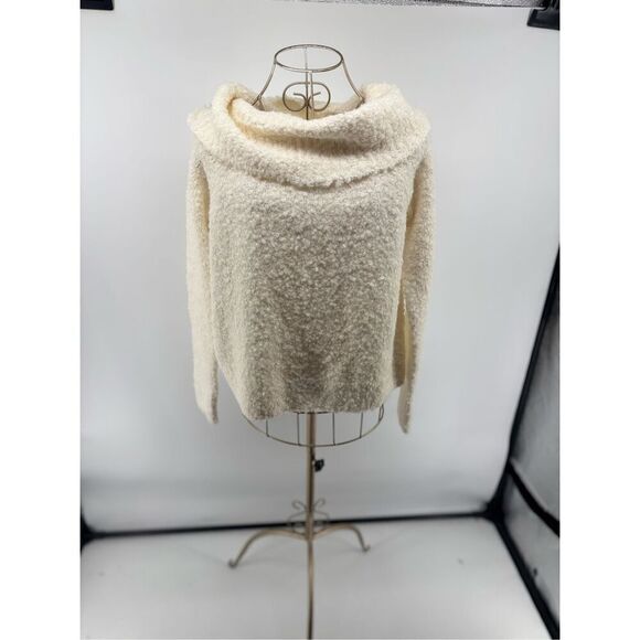 Cinq A Sept Leya Women’s Sweater Size Small Ivory Cowl Neck Alpaca Wool Blend - Picture 5 of 11